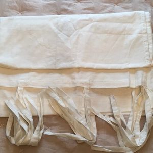 Two panels New tie up curtains. Color is white.